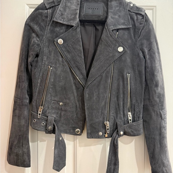 Blank NYC Jackets & Blazers - Blank NYC Charcoal Suede Moto Jacket
